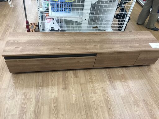 ★ジモティ割あり★  テレビ台 茶 H35×W200×D42 クリーニング済み KJ1598