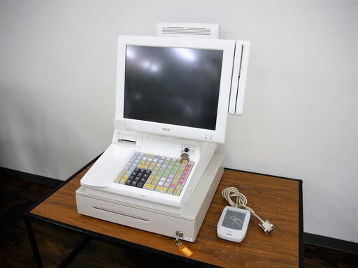 【ヤ取終了4/19】≪U145ジ-③≫ 通電OK NEC/エヌイーシー POSレジ/キャッシュドロワ/ICカードリーダー PWPX321W02/EW-90608E3U6H-2/PW-CT11-01 現状品