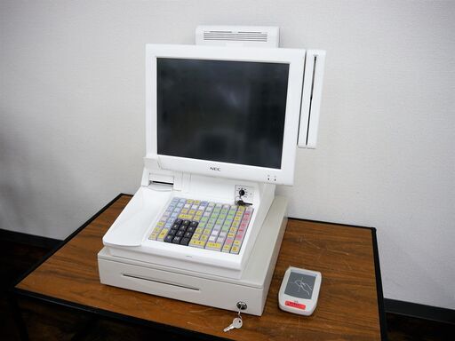 【ヤ取終了4/19】≪U146ジ-④≫ 通電OK NEC/エヌイーシー POSレジ/キャッシュドロワ/ICカードリーダー PWPX321W02/EW-90608E3U6H-2/PW-CT11-01 現状品