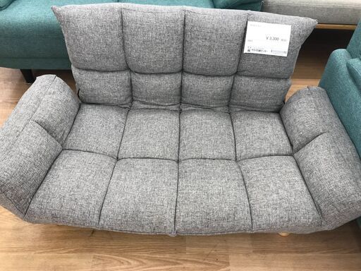 ★ジモティ割あり★  ソファ グレー H55×W114×D68 クリーニング済み KJ1599