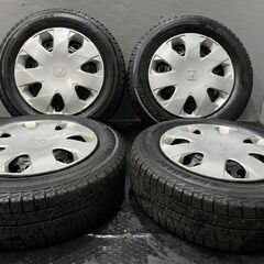 【YOKOHAMA ice GUARD iG50 PLUS 185/65R15】スタッドレス【ホンダ フリード 純正ホイール 15インチ 5.5J4HPCD100】バリ溝　(MTD350)クレジットカード QRコード決済可能