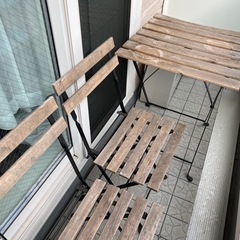 IKEA テラス　テーブル イス2脚　セット
