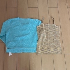 レディースカーディガン、、キャミソールセットの画像
