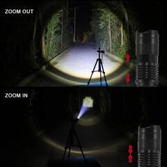 【ワンコイン①】手のひらサイズ LED懐中電灯+COB IPX4防水の画像