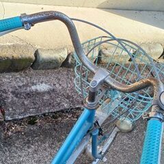 ジュニア自転車24インチ水色の画像