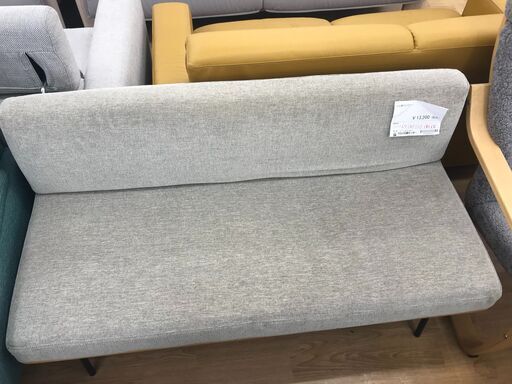 ★ジモティ割あり★  2人掛けソファ グレー H67×W123×D58 クリーニング済み KJ1606