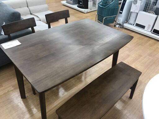 ★ジモティ割あり★  ダイニングセット 茶 H72×W120×D79 クリーニング済み KJ1608