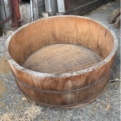 【レトロ】古道具 半切り桶 M 味噌仕込みに！
