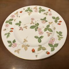 WEDGEWOOD ワイルドストロベリー 27cm 大皿 プレート 2枚セット ウェッジウッド 英国製●E023A161の画像