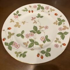 WEDGEWOOD ワイルドストロベリー 27cm 大皿 プレート 2枚セット ウェッジウッド 英国製●E023A161の画像