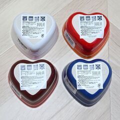 新品　Le Creuset ル・クルーゼ　ハート　ラムカン 4個セット　蓋なし　グラデーション　陶器　ルクルーゼ　ココットの画像