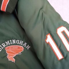 「取引完了済」【古着】ナイロンスタジャン 🏈 Made in Michigan（U.S.A.）の画像