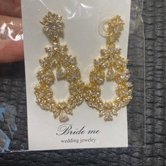 結婚式/ウェディング　ヘッドセットとピアスのセットの画像
