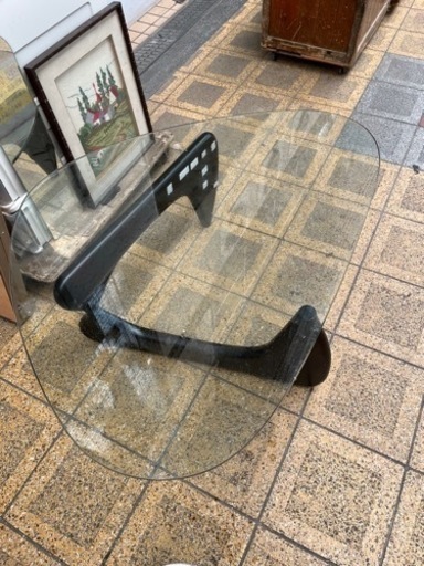イサムノグチ ？コーヒーテーブル ガラス　応接　センターテーブル　