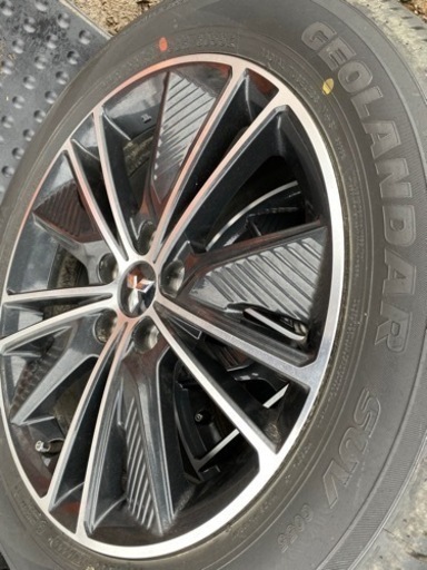 三菱純正　デリカD5 新車外し　225/55/18 アルミホイールタイヤセット　