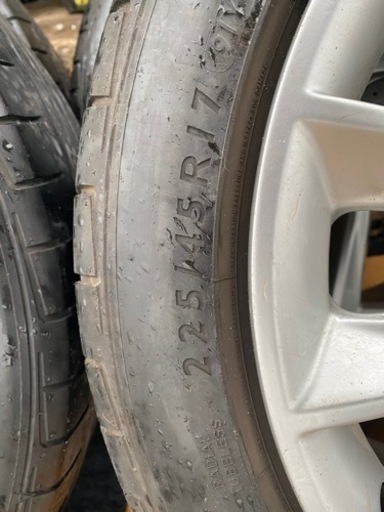 アウディ純正アルミホイールタイヤセット　A3 225/45/17