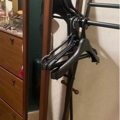 ニトリ　ミラー　ハンガーラックの画像