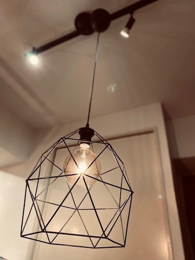 ★IKEA★BRUNSTA ペンダントランプシェード 30cm x 1 / 20cm x 2★HEMMA コードセット 1m x 1 / 1.5m x 2★電球付★USED★
