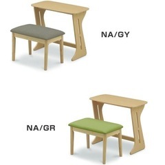 デスク&ベンチ2点セット　コンパクトの画像