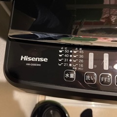 Hisense 洗濯機 5.5kg 2017年の画像