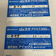洗車プリカ　6000円分