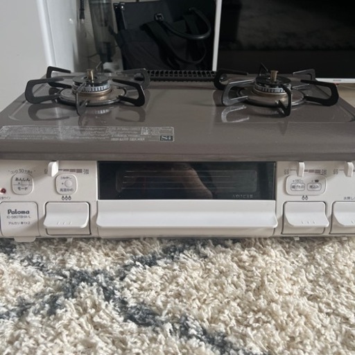 パロマ　ガスコンロ　IC-S807BX-1R　2020年製　都市ガス