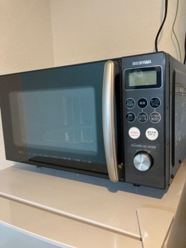 アイリスオーヤマ オーブンレンジ 15L ヘルツフリー レンジ600W オーブン200℃ グリル1300W 発酵機能 自動メニュー8種 ブラック MO-T1501-B