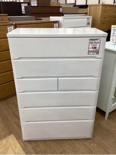 KC-27【新入荷　リサイクル品】ニトリ　オウカ2 90ハイチェスト　白