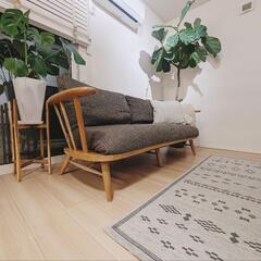 北欧風家具　3人掛け　ソファー ブラウン　無垢