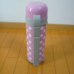 水筒　ピンク　水玉の画像