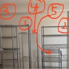 5つまとめて　ステンレスラック　の画像