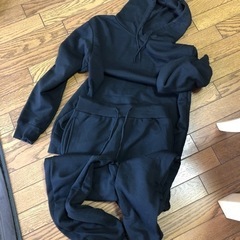 メンズL スウェット上下セット　黒