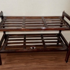 木製2段ラック（幅56.5cm×高さ37cm）