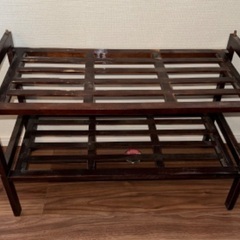 木製2段ラック（幅56.5cm×高さ37cm）の画像