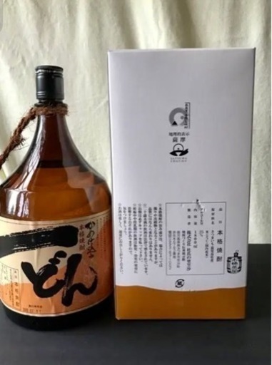芋焼酎人気　杜氏の里　笠沙　一どん3年物　化粧箱入り　1800ml