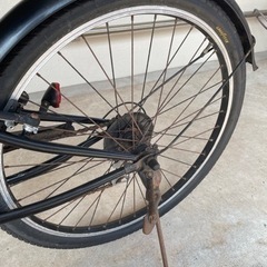 グッドイヤー GOOD YEAR ビーチクルーザー 自転車 ブラック ギア付き　※破損部分ありの画像