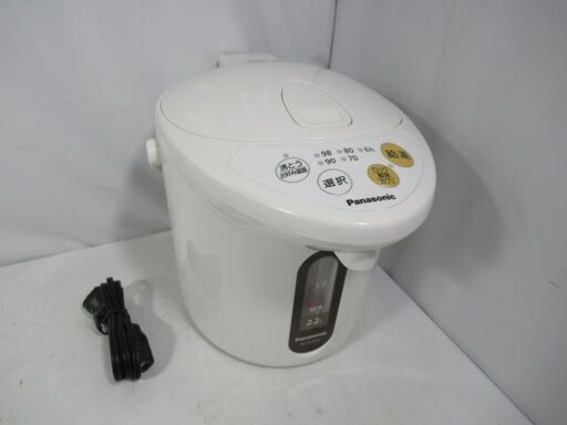 1ヶ月保証/マイコン沸騰ジャーポット/電気ポット/まほうびん/魔法瓶/2.2L/パナソニック/Panasonic/NC-EJ224/中古品/JKN5046/