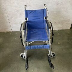 アルミ製 車椅子 自走式 介護用 ブルー ②の画像