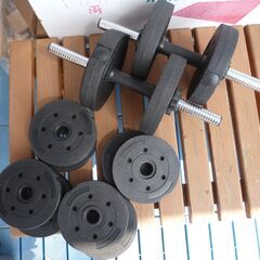 美品　メーカー不明　ダンベルセット　総重量20kg　中古品・本体のみ