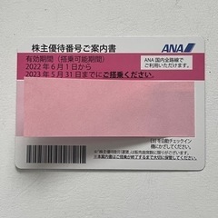 ANA 株主優待券 2023年5月31日まで有効