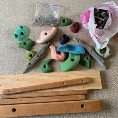 クライミングウォール　2枚　ストーン等付きの画像