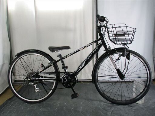 C583★9500円スタート★整備済み 中古子供自転車 【ミヤタ　24インチ　黒 】
