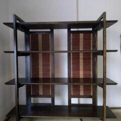 レトロアジアンシェルフ　木製　の画像