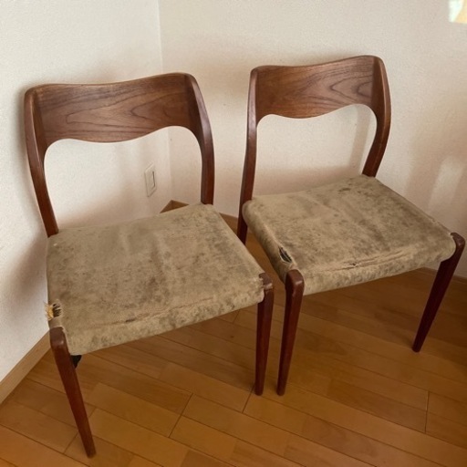 北欧　ビンテージ　ヴィンテージ　ダイニングチェア　2脚