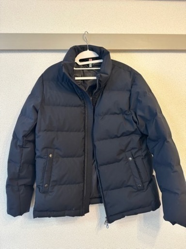 SHIPS ブラック フードショートダウン メンズ