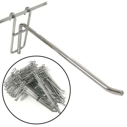 ut10/4 店舗什器　ネットフック Φ5㎜ シルバー　15㎝ｘ47本　20cmｘ8本アイアン　フック　ディスプレイ　販促品　什器用フック
