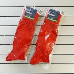 【新品】サッカーソックス イグニオ２足セット 22-24cm 赤