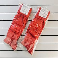 【新品】サッカーソックス イグニオ２足セット 22-24cm 赤の画像