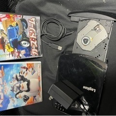 スマホ・タブレット用 ワイヤレスDVDドライブ　とDVD2枚