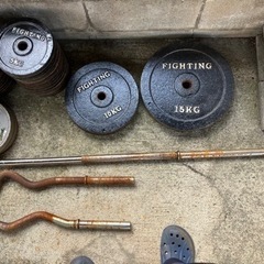 ダンベル　バーベル　プレートの画像